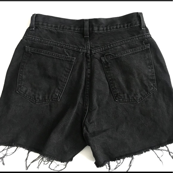 Northwest Blue Black Hi Waisted Jean Shorts - Picture 2 of 6